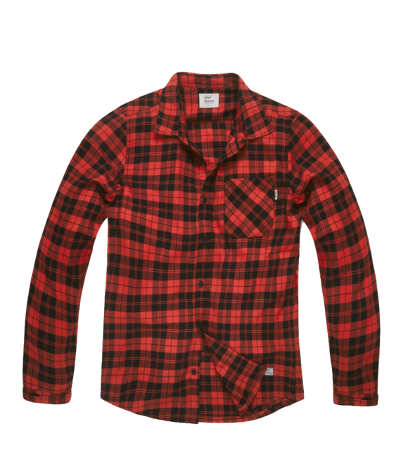 Vintage Industries Riley Flanellhemd, rot kariert