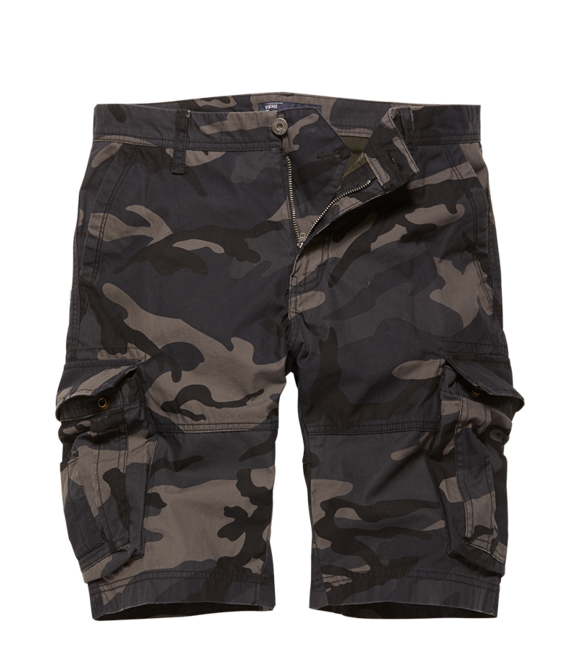 Vintage Industries Ruderhose kurz dunkel camo