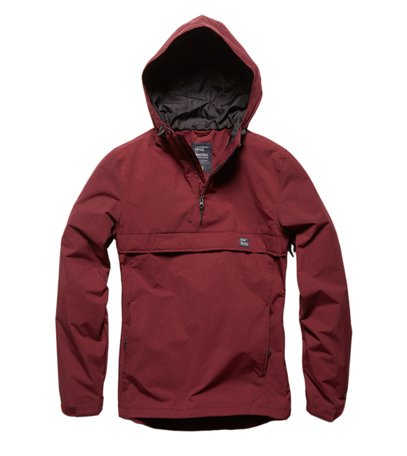 Vintage Industries Shooter Anorak Übergangsjacke, weinrote