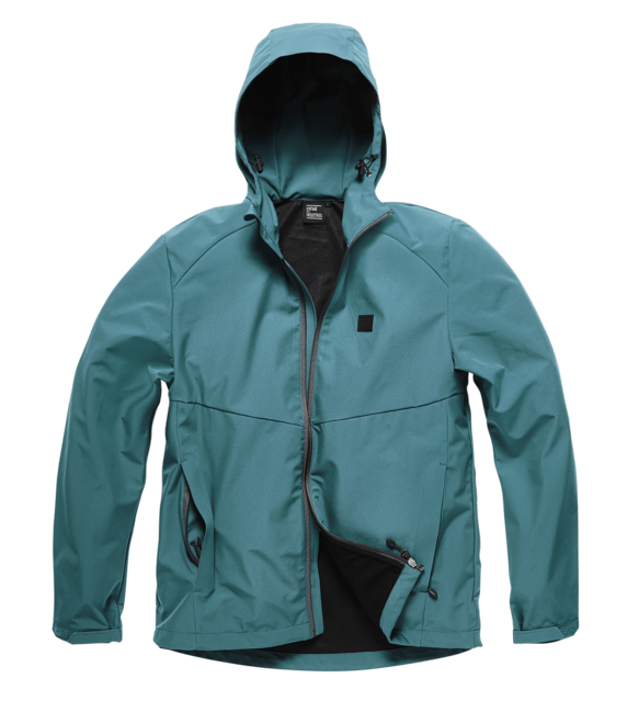 Vintage Industries Ather softshell jacke blau