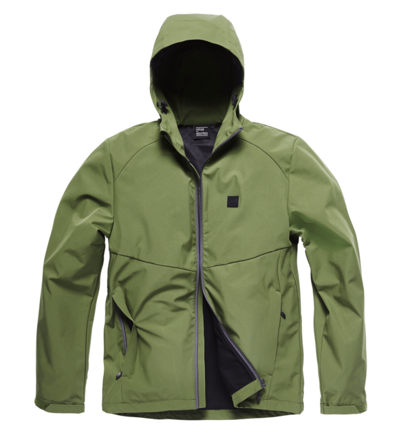 Vintage Industries Ather Softshell Jacke, oliv