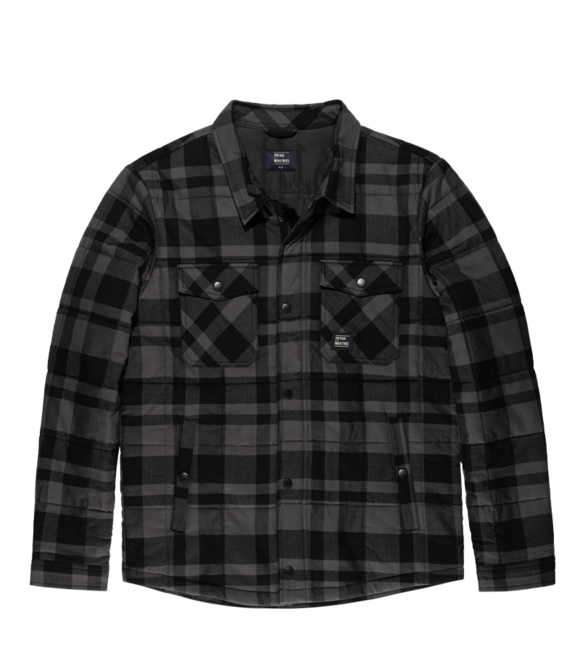 Vintage Industries Square+ Flanellhemdjacke grau kariert