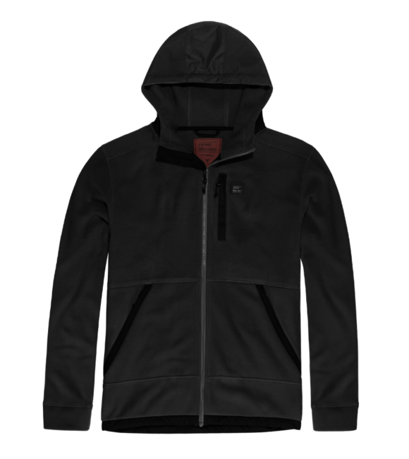Vintage Industries Vitor Hohlfaser-Fleece-Kapuzenpullover, schwarz