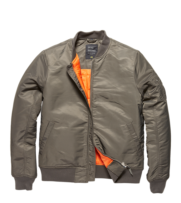 Vintage Industries Westford MA1 Bomberjacke Nachbildung grau