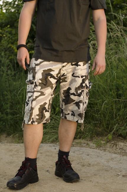 Loshan kurz Hose Vintage s opaskom weiß maskac