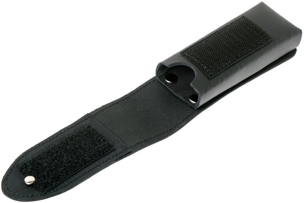 Victorinox puzdro kožené - dlhé čierne do 111mm