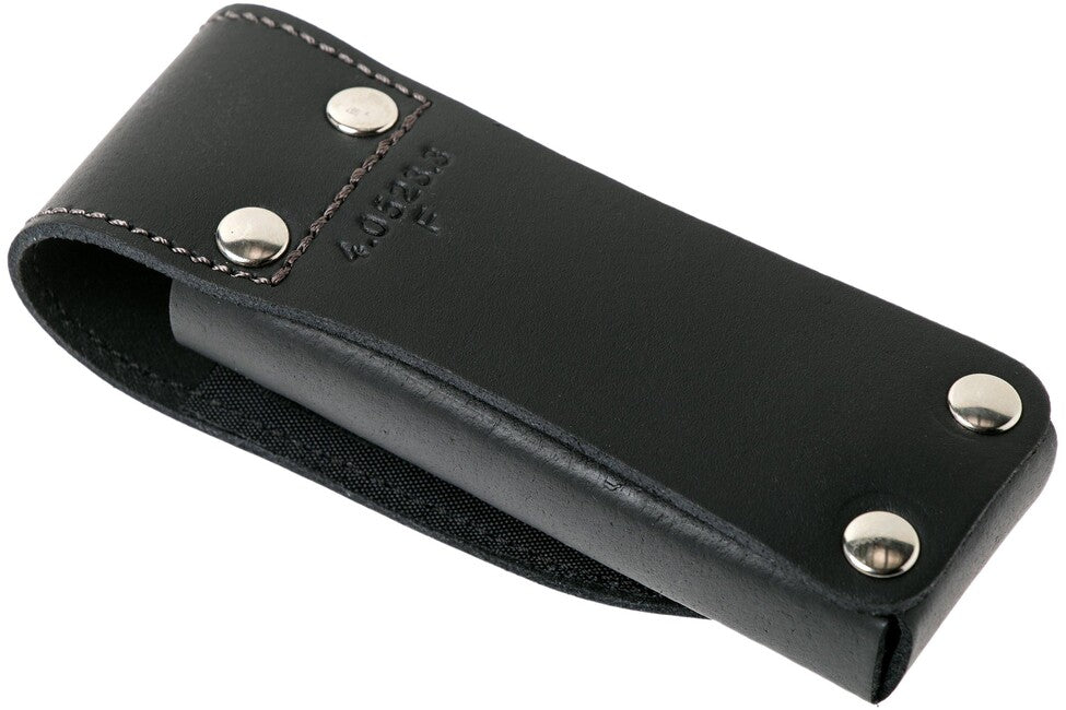 Victorinox puzdro kožené - dlhé čierne do 111mm