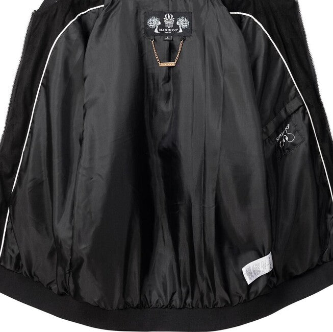 Marikoo Puderzuckerwolkchen damen-Winterjacke, schwarz