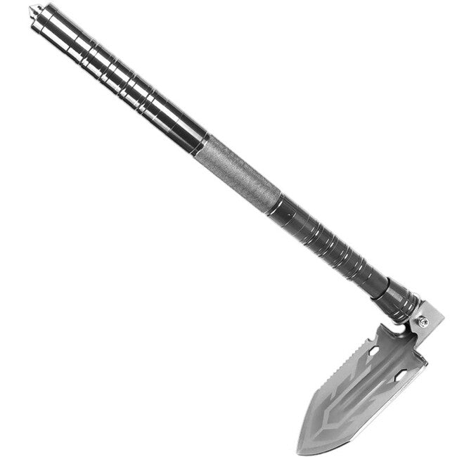 DRAGOWA TACTICAL Cara klappbare multifunktionsschaufel mit scheide, silber