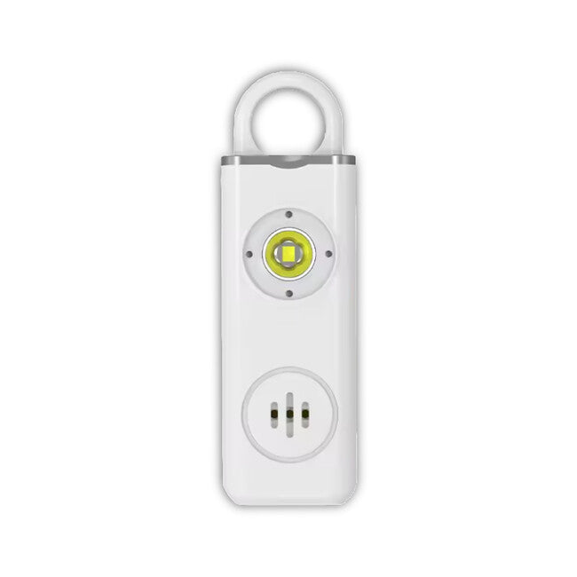 W&G SHIELD SOS Personenalarm mit LED-Licht und Abzugslasche, weiß