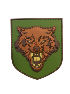 WARAGOD 3D Wolf PVC Applikation, farbig