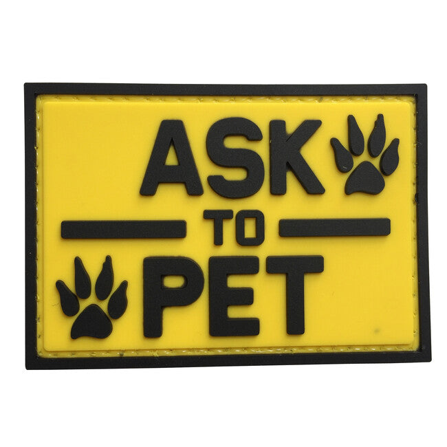 WARAGOD Ask to pet PVC Applikation, gelb