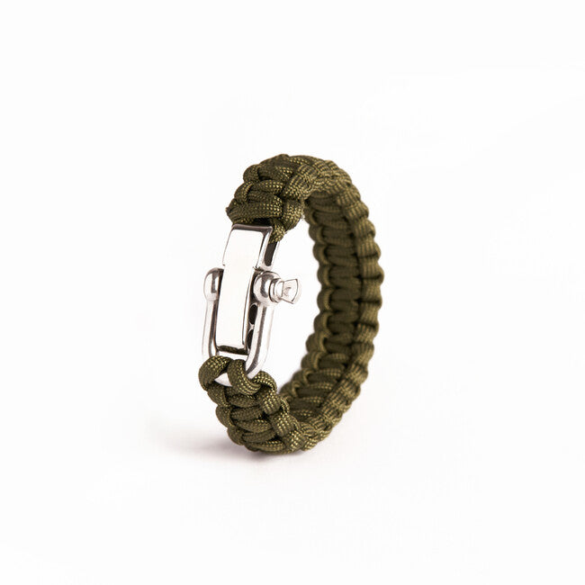 WARAGOD Bazin armband mit verstellbarem metallverschluss, grün