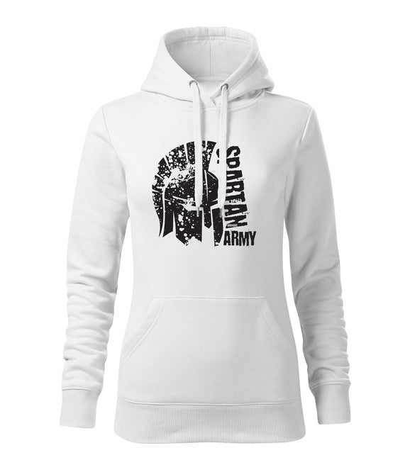 DRAGOWA damensweatshirt mit Kapuze León, weiß 320g/m2
