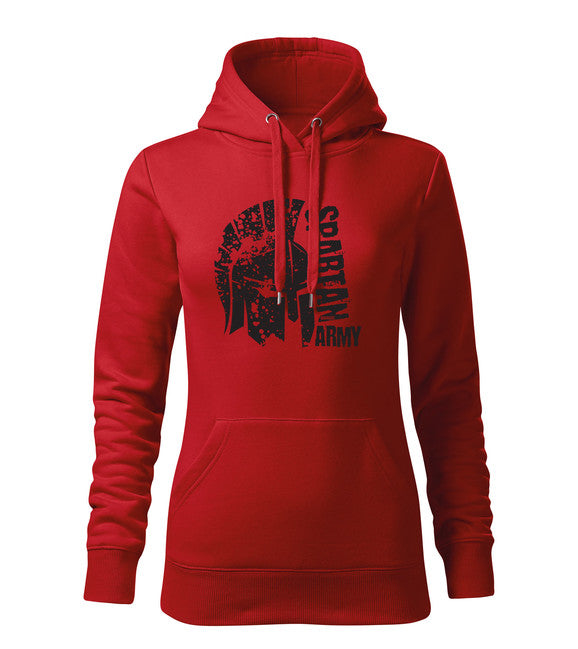 DRAGOWA damensweatshirt mit Kapuze León, rot 320g/m2