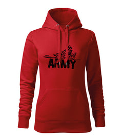 DRAGOWA Nabis Damen-Kapuzenpullover 320 g/m², rot