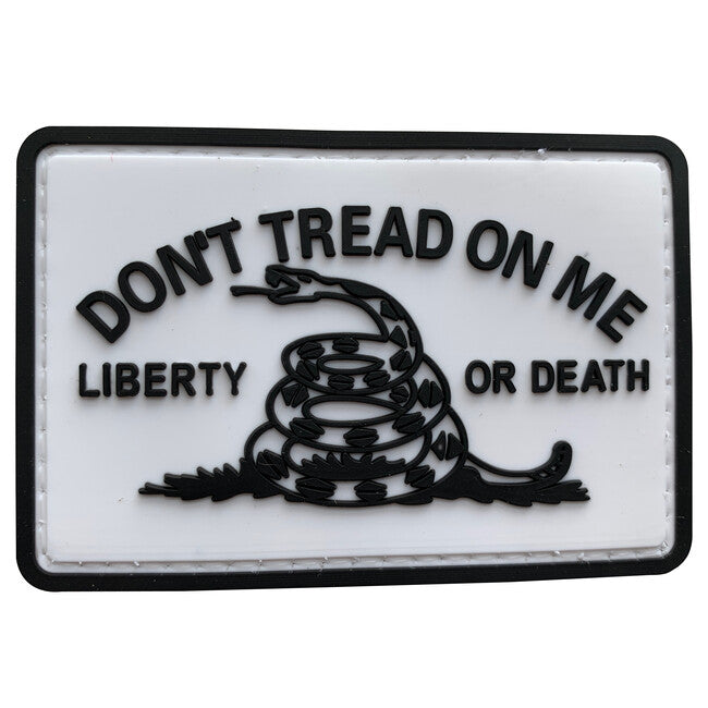 WARAGOD Don´t Tread on me PVC Applikatiov, weiss
