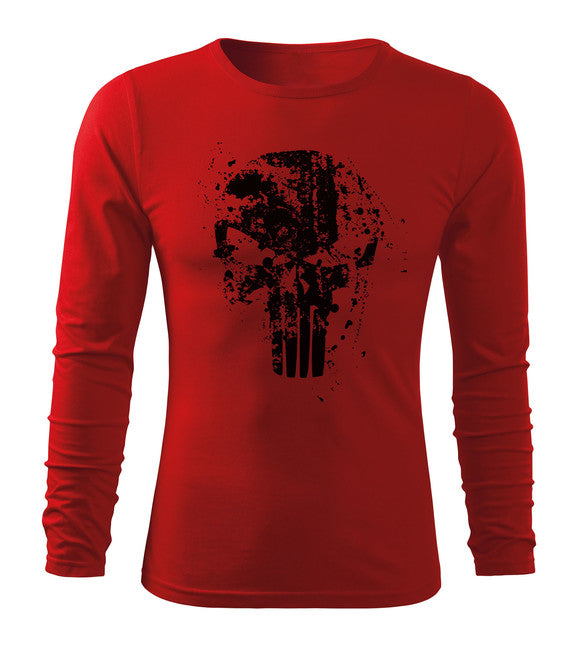 DRAGOWA Fit-T Langärmliges T-shirt Frank The Punisher, rot 160g/m2