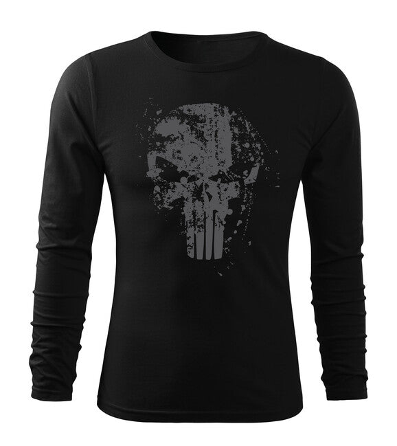 DRAGOWA Fit-T Langärmliges T-shirt Frank The Punisher, schwarz 160g/m2