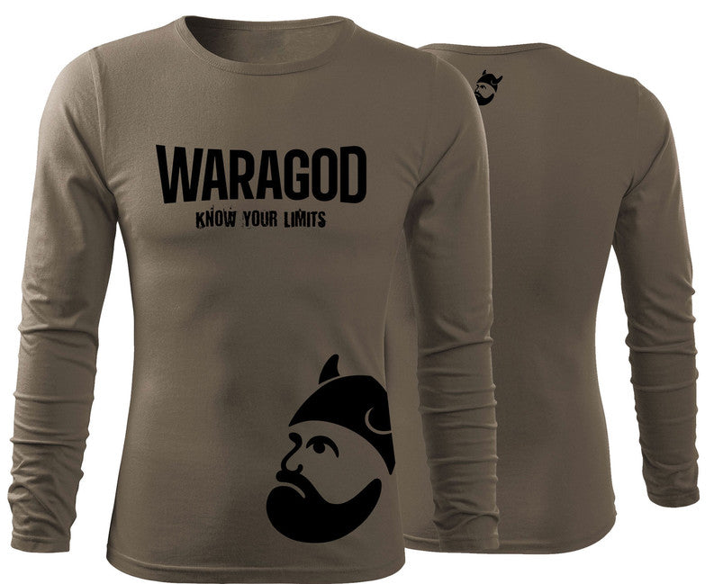 WARAGOD Fit-T langärmliges T-shirt StrongMERCH, olive 160g/m2