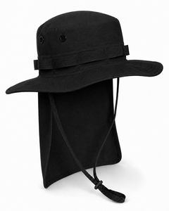 WARAGOD HÖSK boonie hat with extended neck protection, black