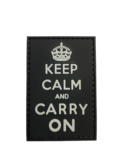 WARAGOD Keep Calm and Carry On PVC Applikation