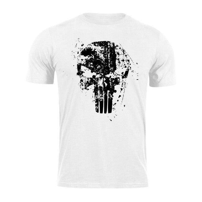 DRAGOWA Kurz-T-shirt Frank the Punisher, weiß 160g/m2