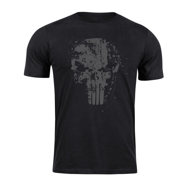 DRAGOWA Kurz-T-shirt Frank the Punisher, schwarz 160g/m2