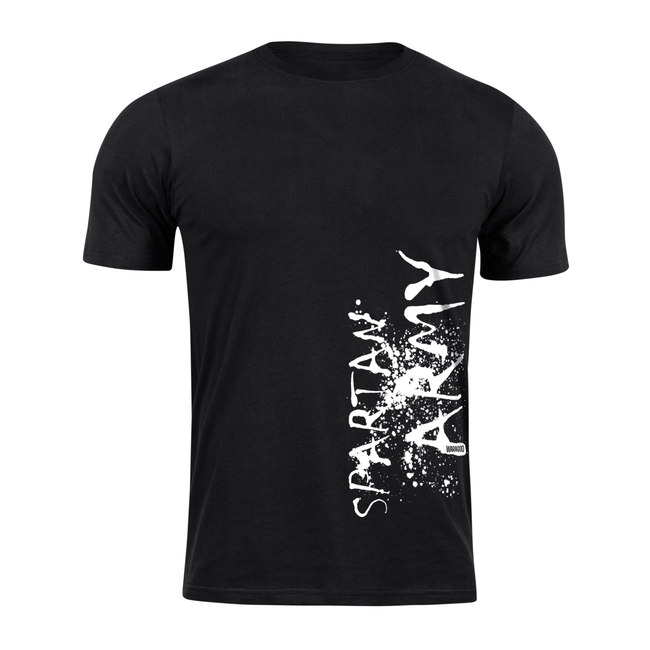 DRAGOWA Kurz-T-shirt spartan army WAR, schwarz 160g/m2