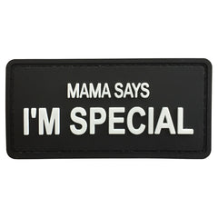 WARAGOD Mama says PVC Applikation, schwarz weiss