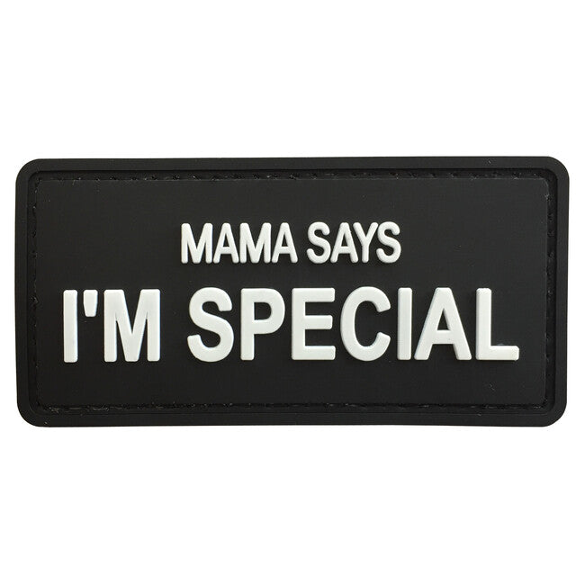 WARAGOD Mama says PVC Applikation, schwarz weiss