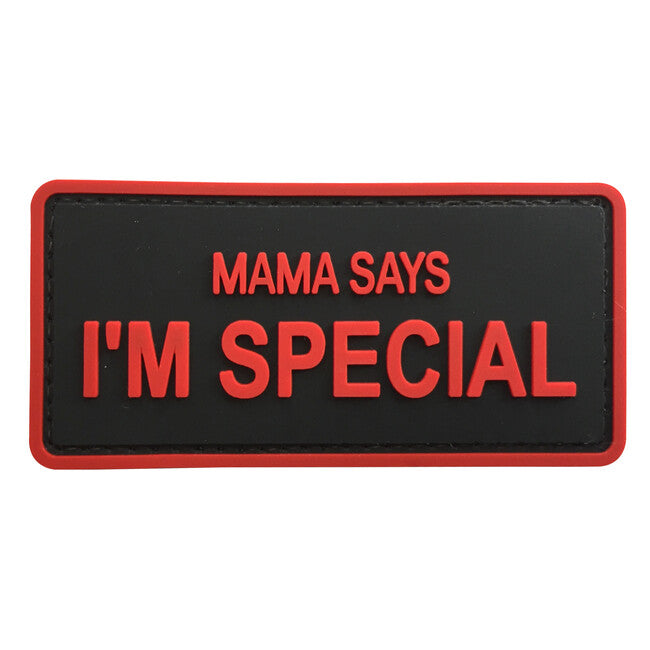 WARAGOD Mama says PVC Applikation, schwarz rot