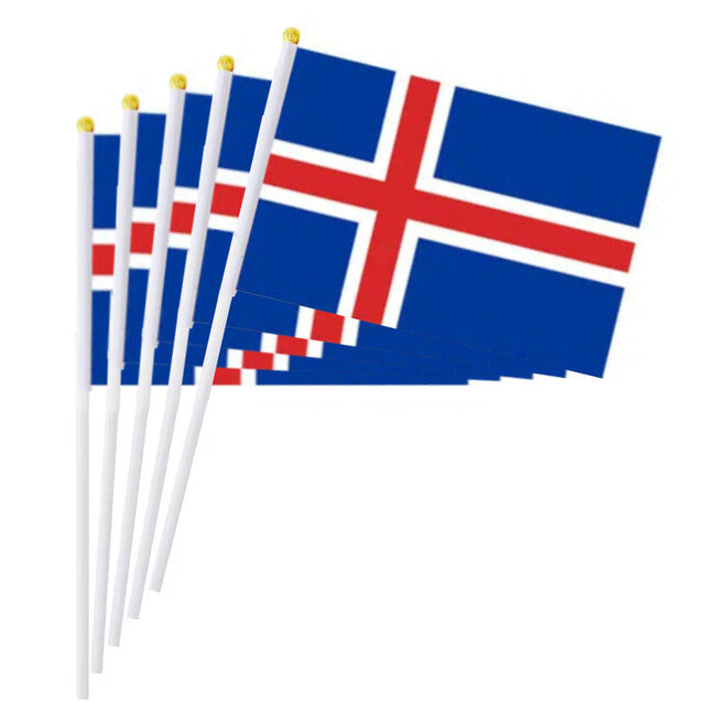 WARAGOD Schwenkflagge 30 x 40 cm, Island