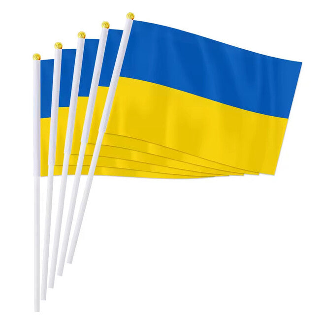 WARAGOD Wehende Flagge 30 x 40 cm, Ukraine