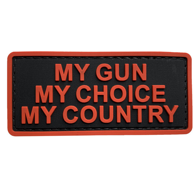WARAGOD MY Gun PVC Applikation, schwarz rot