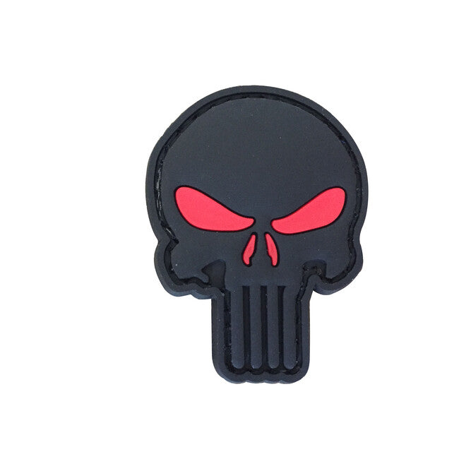 WARAGOD Punisher 3D klettabzeichen red eyes 5x4cm