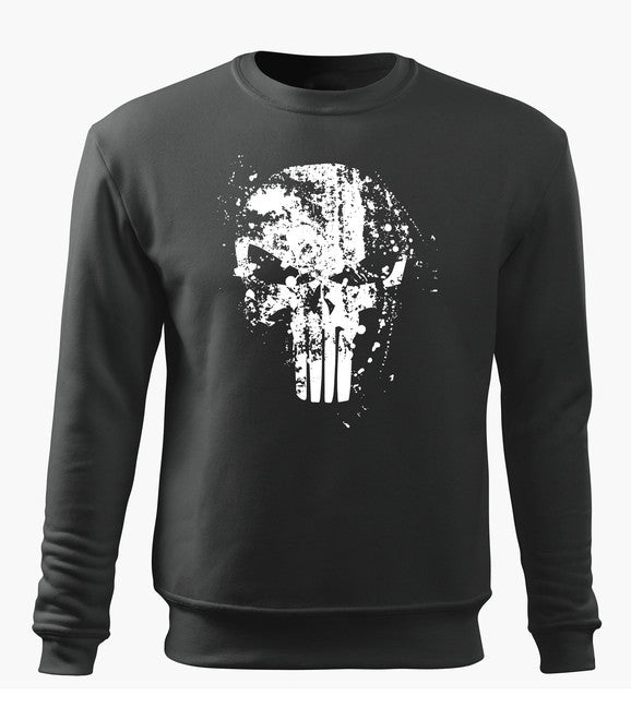 DRAGOWA herren-Sweatshirt Frank The Punisher, grau 300g/m2