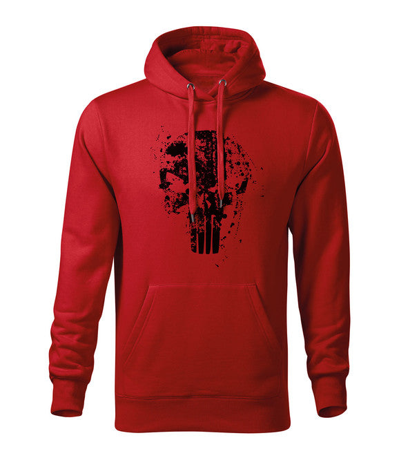 DRAGOWA herren-hoodie Frank The Punisher, rot 320g/m2