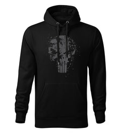 DRAGOWA Herren-Kapuzenpullover Frank The Punisher 320 g/m², schwarz