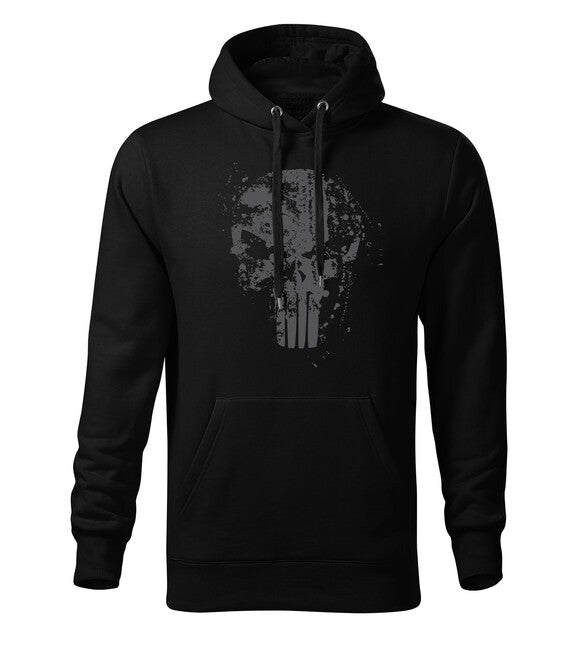 DRAGOWA herren-hoodie Frank The Punisher, schwarz 320g/m2