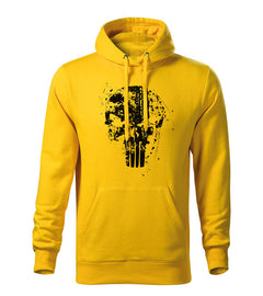 DRAGOWA Herren-Kapuzenpullover Frank The Punisher 320 g/m², gelb