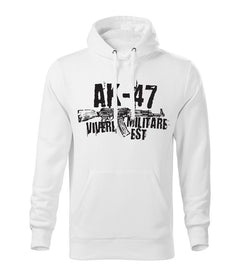 DRAGOWA Herren-Kapuzenpullover Seneca AK-47 320 g/m², weiß