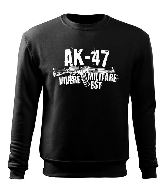 DRAGOWA herren-Sweatshirt Seneca AK-47, schwarz 300g/m2