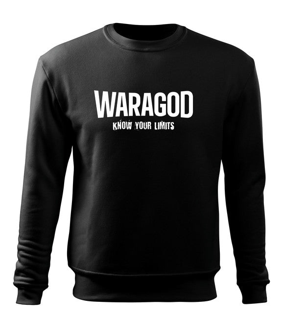 WARAGOD Know Your Limits herren-Sweatshirt schwarz 300g/m2