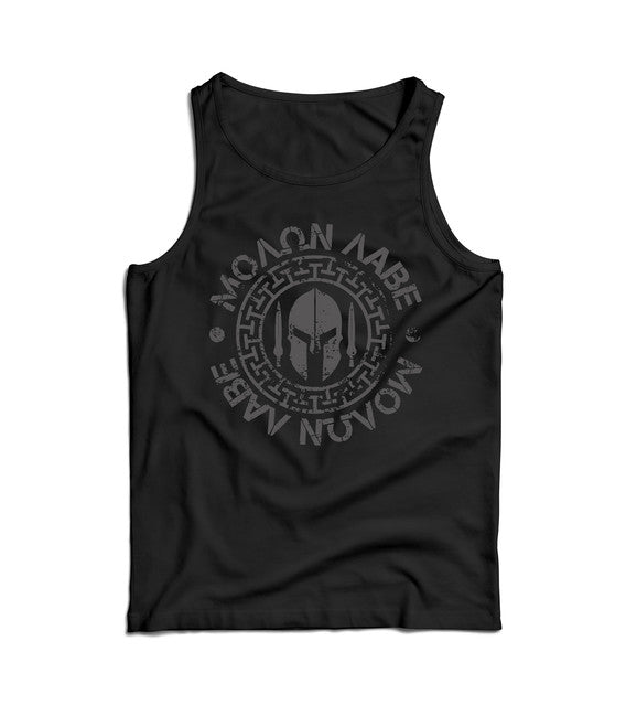 DRAGOWA herren-Tanktop Molon Labe, schwarz 160g/m2