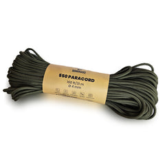 WARAGOD Paracord 550 Seil 31 m mit einem Durchmesser von 4 mm, grün