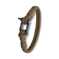 WARAGOD Περικάρπιο Paracord με Μεταλλική Αγκράφα Faila, coyote