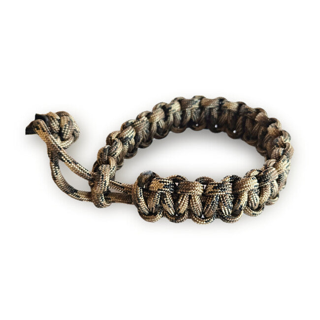 WARAGOD Ilmë Paracord-Armband mit verstellbarem Verschluss, camo coyote