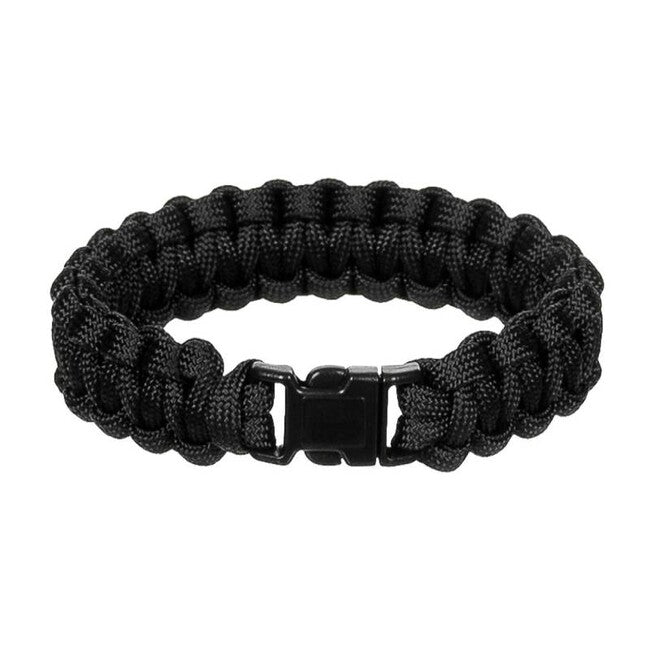 WARAGOD Corna Paracord-Armband mit Kunststoffclip, schwarz