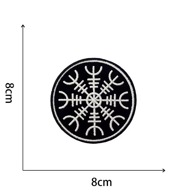 WARAGOD Gestickter Aufnäher Nordic Viking, Kompass